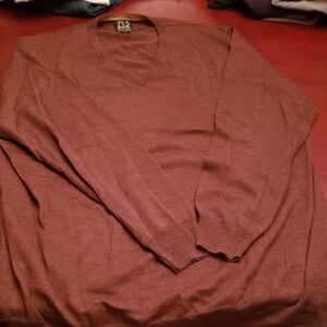 Jos. A. Bank Men's Chocolate V-Neck Sweater